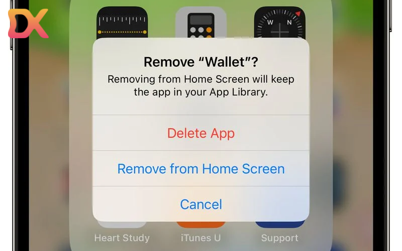 Xóa được ứng dụng Wallet trên iOS 16.1