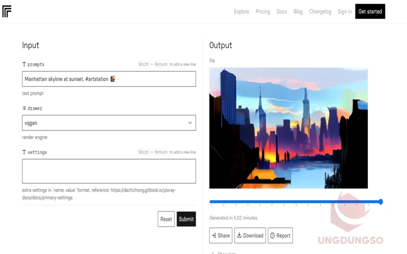 Trình tạo ảnh AI art từ văn bản thành nghệ thuật